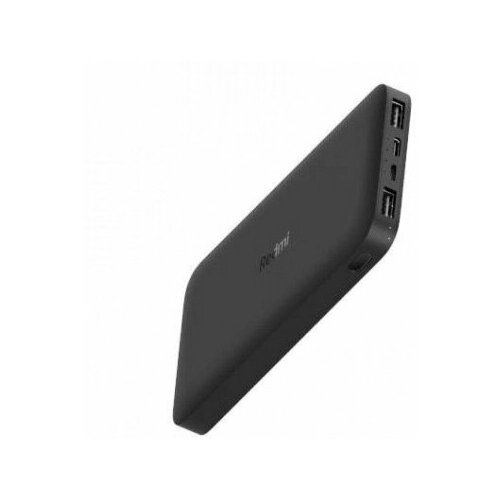 Мобильный аккумулятор Xiaomi Redmi Power Bank PB100LZM 10000mAh 2.4A черный (VXN4305GL) внешний аккумулятор хiaomi mi 10w wireless bhr5460gl usb usb c 3 а 10000 мач черный