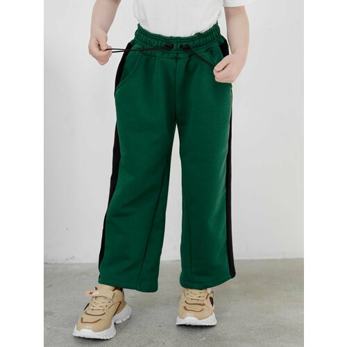 фото Брюки galaktika, размер 152-158, зеленый