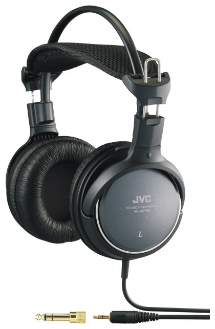 Наушники JVC полноразмерные комфортные, модель HA-RX700-E. Цвет: черный