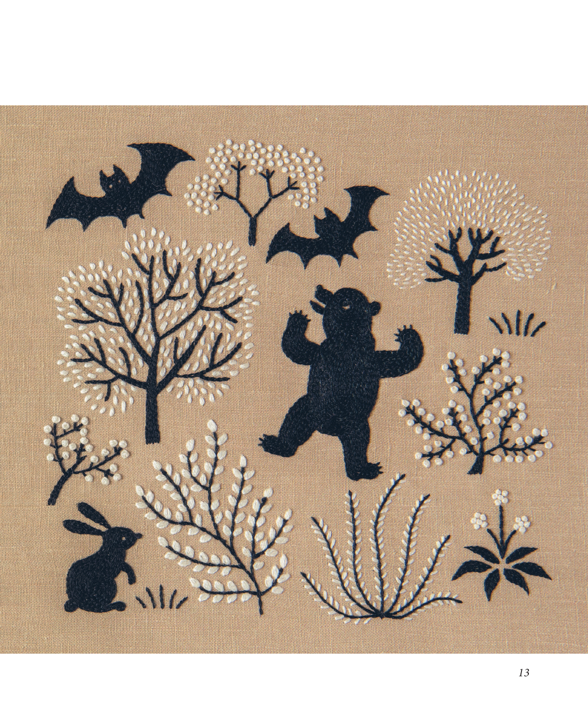 Вышивка Юмико Хигучи Анималистическая коллекция Простые и эффектные дизайны вышивки нитью мулине по льняной ткани 25 сюжетов с животными - фото №12
