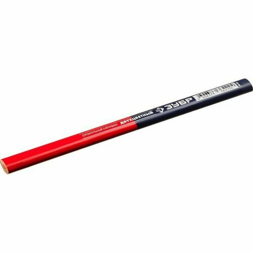 Строительный карандаш двухцветный ЗУБР, HB, 180мм, КС-2, серия Профессионал (6310)