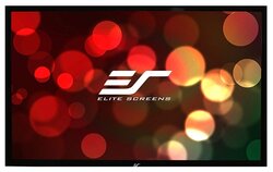 На раме матовый белый экран Elite Screens R100WH1