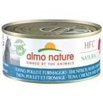 Влажный корм для кошек Almo Nature HFC Natural, с тунцом, с курицей, с сыром 150 г - изображение