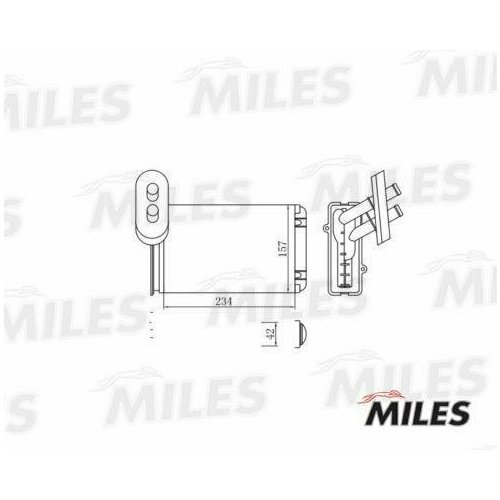 Радиатор печки (отопителя) MILES ACHM002 VAG A3 1.6-1.9TDi 96- GOLF PASSAT 1.6-2.8 87-01