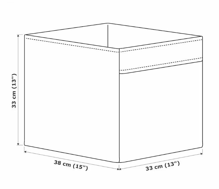 Коробка для хранения Икеа Дрена Ikea Drona, 38х33х33 см, темно-серый - фотография № 3