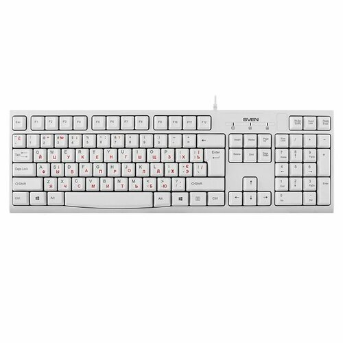Клавиатура проводная SVEN KB-S300 USB белая 438500₽