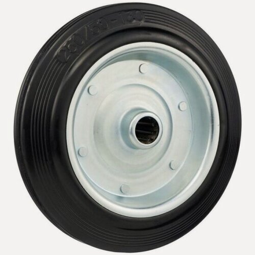 Изображение товара Колесо Стелла-техник 4000-250, под ось 20мм, диаметр 250мм, грузоподъемность 210кг, резина, металл