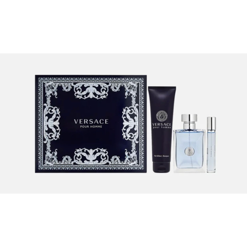 Versace Pour Homme Набор Туалетная вода 100 мл + шампунь для волос и тела 150 мл + миниатюра туалетная вода 10 мл