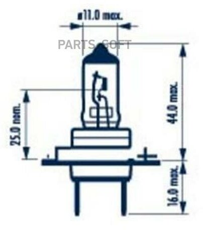 NARVA 486384000 Лампа 12V H7 55W PX26d +50% блистер (1шт.) Range Power Blue+ NARVA