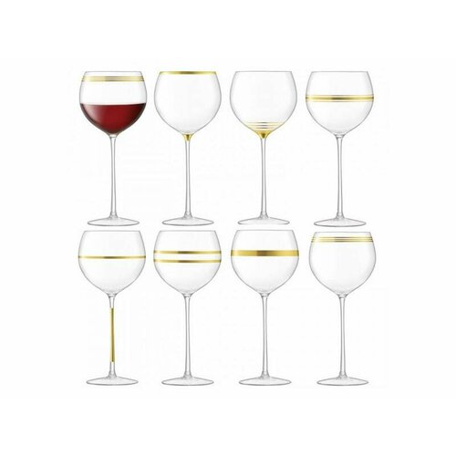 LSA INTERNATIONAL Набор из 8 бокалов для вина с золотым декором LSA International Deco 525 мл