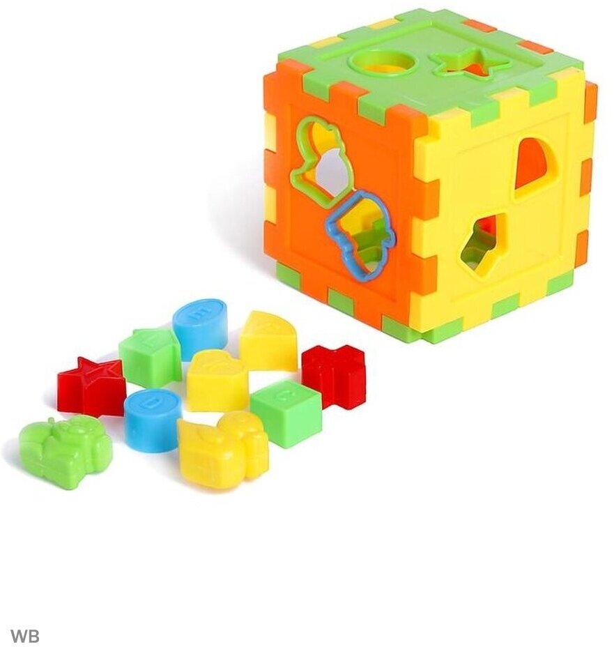 Развивающая игрушка-сортер Куб со счётами
