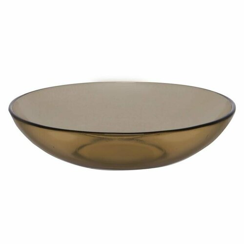 Тарелка стеклянная Glass Basilico диаметр 190 мм коричневая (60065551), 1596519