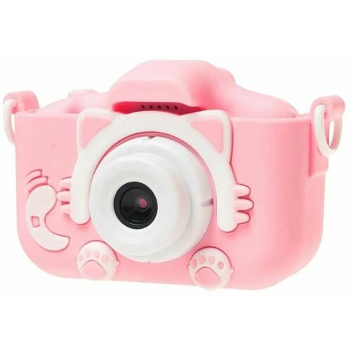 Детский цифровой фотоаппарат Kitty с фотоэффектами в комплекте 32Gb розовый 199500₽