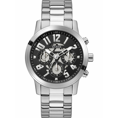 Наручные часы GUESS Parker GW0627G1, серебряный, черный мужские наручные часы guess w1041g3