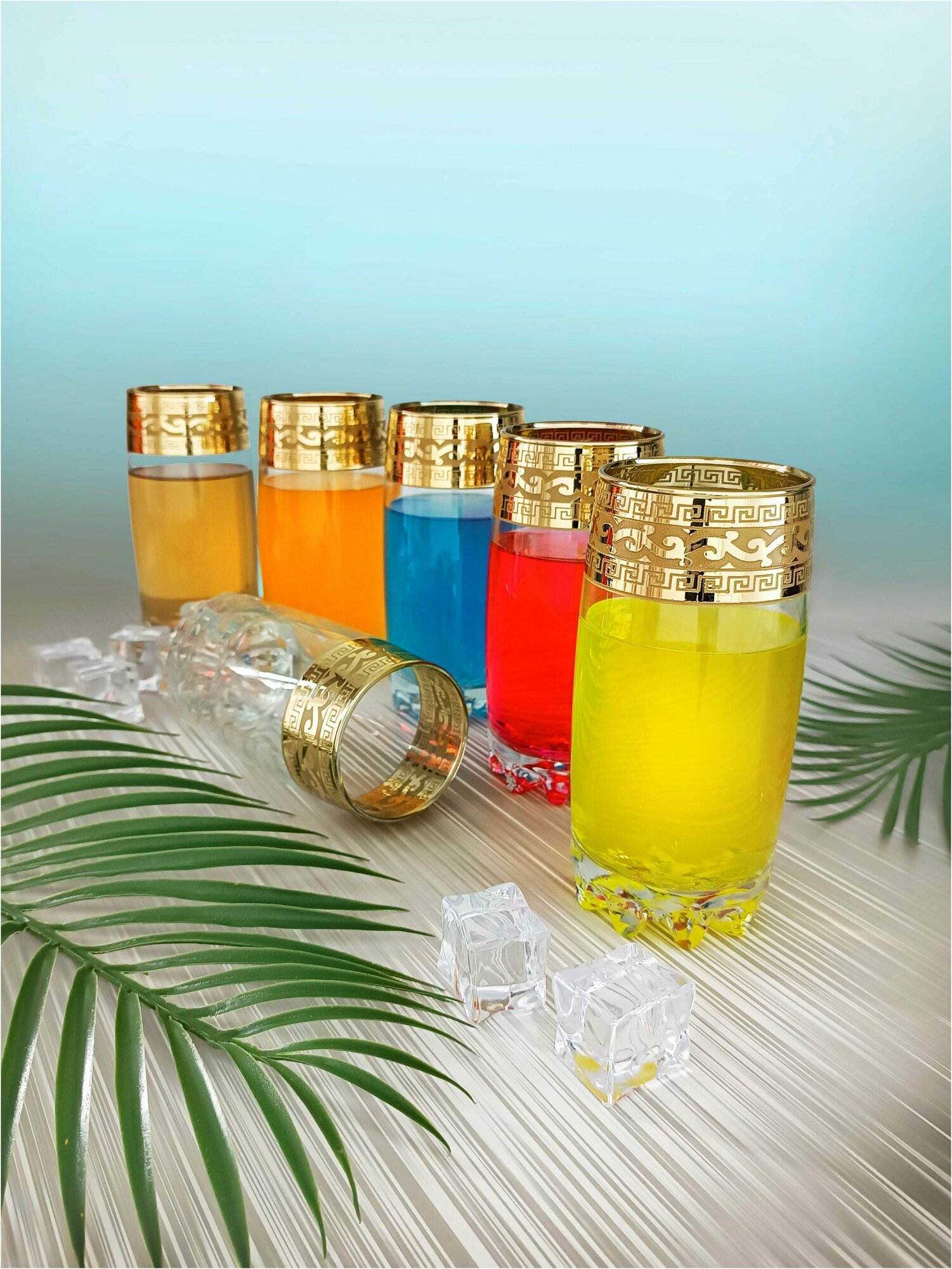 Подарочный набор стаканов PROMSIZ версаль/для коктейлей/воды/сока/смузи, 390 мл, 6 шт.