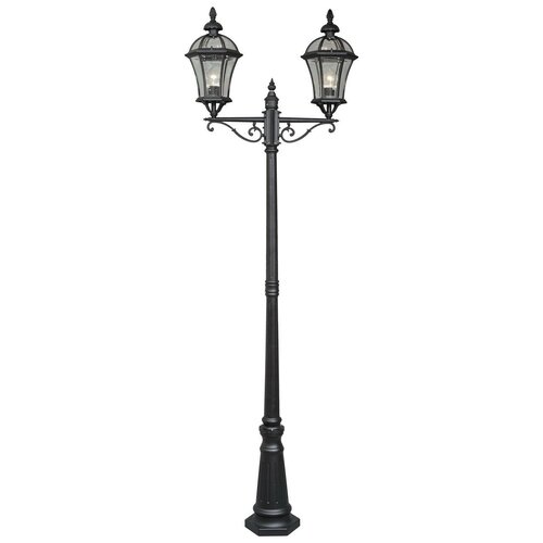 De Markt Уличный светильник Сандра 811040602, E27, 190 Вт, цвет арматуры: черный, цвет плафона бесцветный