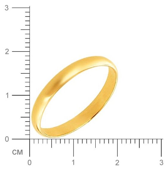 Кольцо обручальное Эстет, желтое золото, 585 проба