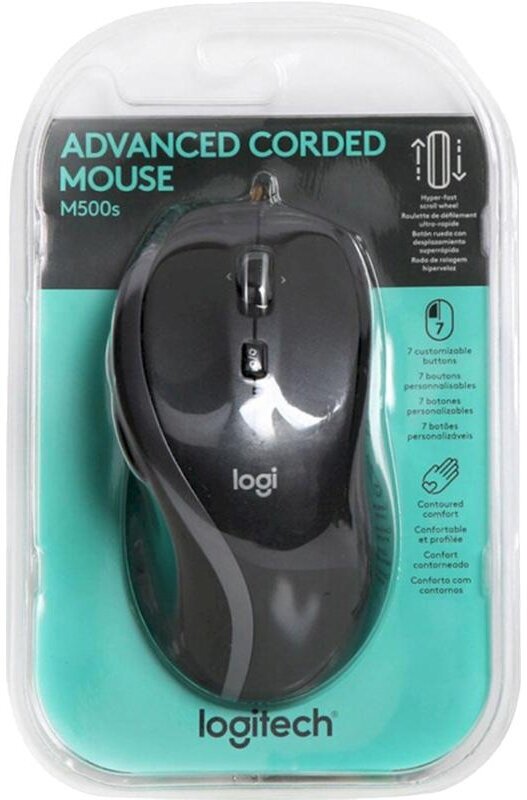 Мышь LOGITECH M500s, оптическая, проводная, USB, черный [910-005784] - фото №16