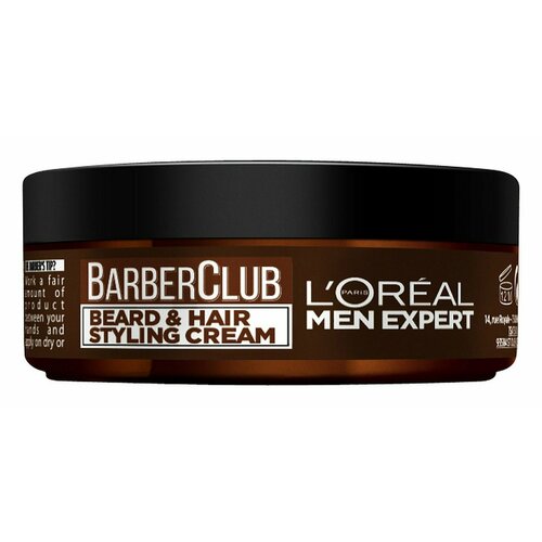 L\'OREAL Крем-стайлинг для бороды и волос Men Expert Barber Club, 75 мл