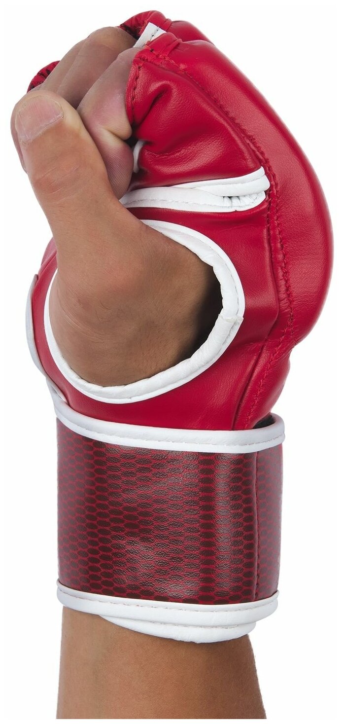 Перчатки для MMA EAGLE, ПУ, красный, M - фотография № 6