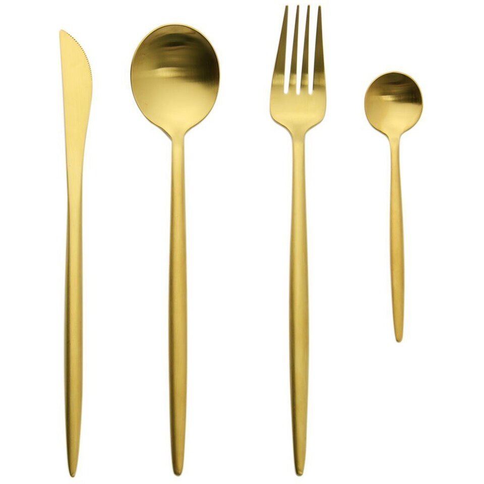 Картинки Набор столовых приборов Maison Maxx Modern Flatware Set Gold
