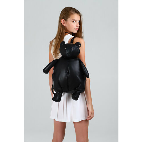 фото Рюкзак мишка "тёма" с серьгой черный margo renard