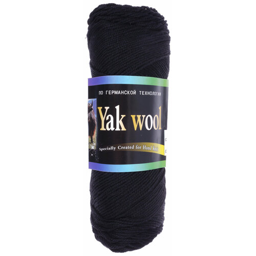 Пряжа Color City Yak wool (Як Вул) 2622 черный 60% пух яка, 20% мериносовая шерсть, 20% акрил 100г 430м 2 шт пряжа color city yak wool як вул 2907 темно оливковый 60% пух яка 20% мериносовая шерсть 20% акрил 100г 430м 5 шт