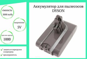 Аккумулятор (батарея) (61034-01) для пылесоса Dyson SV09 (21,6V 3000mAh)