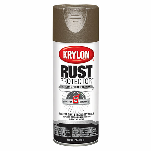 Антикоррозийная эмаль с молотковым эффектом Krylon Rust Protector Hammered Finish, Dark Bronze, 340гр