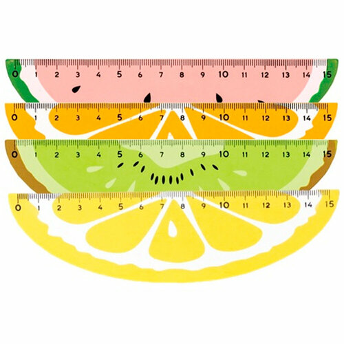 Линейка CENTRUM Фрукты деревянная 15см линейка деревянная centrum фрукты 15 см 89612