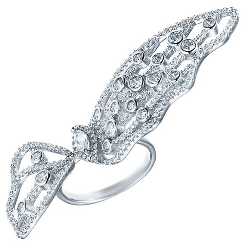 фото Element47 кольцо из серебра 925 пробы с кубическим цирконием car1419_ko_001_wg, размер 18