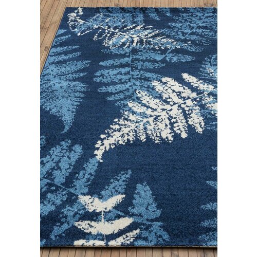 Ковер на пол 1,2 на 1,7 м в спальню, гостиную, синий Casino 5025-8v30