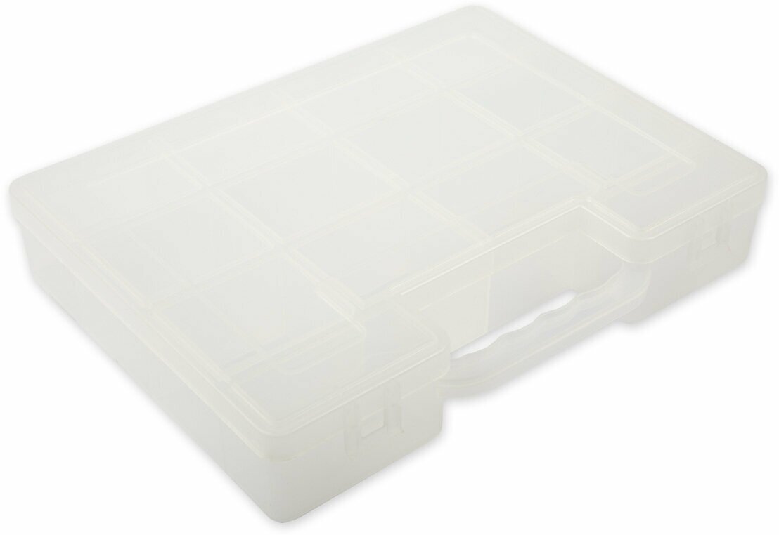 Коробка для швейных принадлежностей "Gamma" OM-007 пластик 27.3х22х5 см прозрачный - фотография № 3