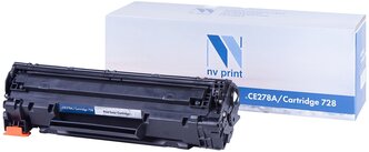 Лазерный картридж NV Print NV-CE278A, 728 для HP LaserJet Pro P1566, M1536dnf, P1606dn, Canon MF4580, 4570 (совместимый, чёрный, 2100 стр.)
