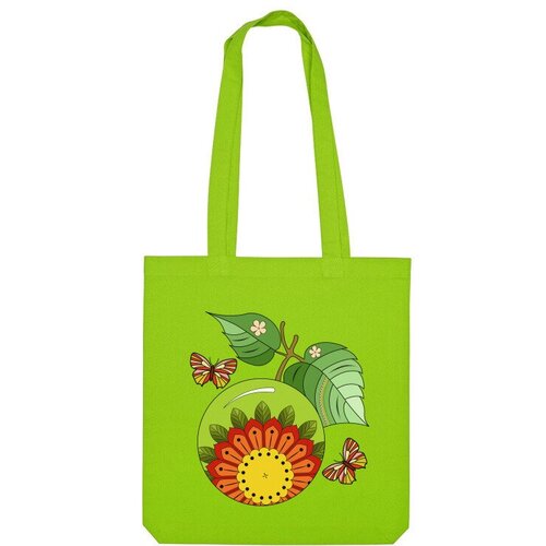 Сумка шоппер Us Basic, зеленый сумка шоппер us basic повседневная текстиль зеленый