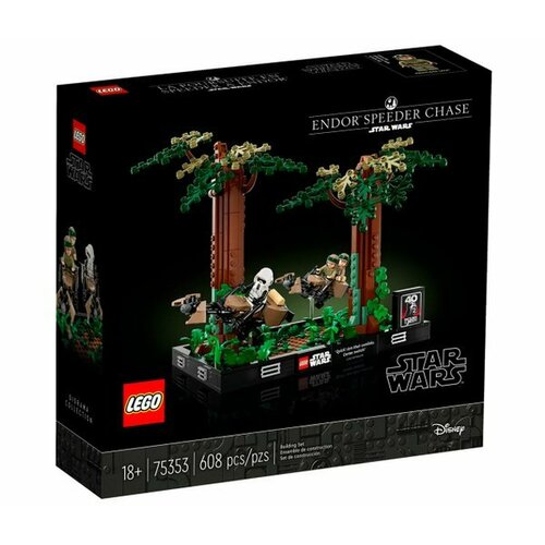 LEGO Star Wars 75353 Диорама: Погоня за спидером конструктор lego 75353 star wars endor speeder chase diorama лего звездные войны погоня на спидере на эндоре