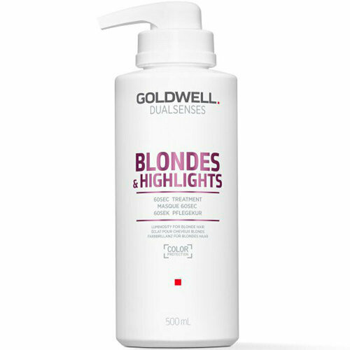 Goldwell Dualsenses Blondes Highlights 60 Sec. Treatment - Интенсивный уход за 60 секунд 500 мл маска для волос goldwell маска для осветленных и мелированных волос dualsenses blondes