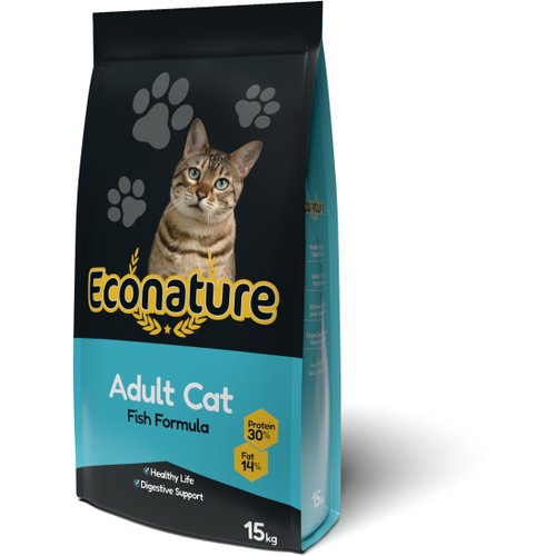 Econature Adult Cat Fish Formula сухой корм для кошек с рыбой