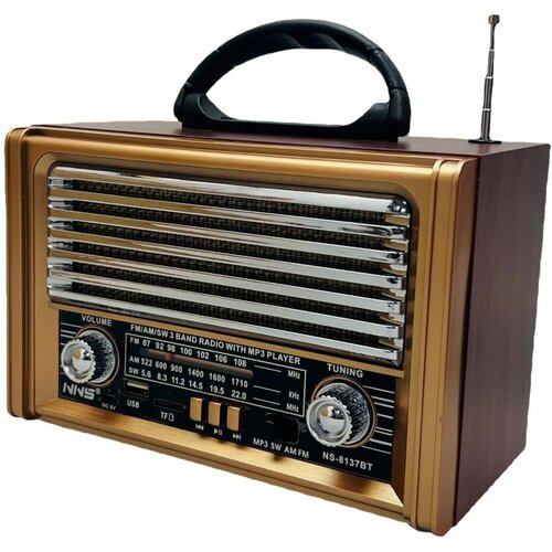 Радиоприемник в стиле ретро Радиоприемник Bluetooth портативная колонка переносная USB microSD AUX 319900₽