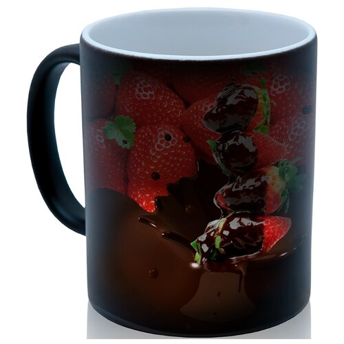 фото Кружка хамелеон клубника, оригинальный сувенир drabs