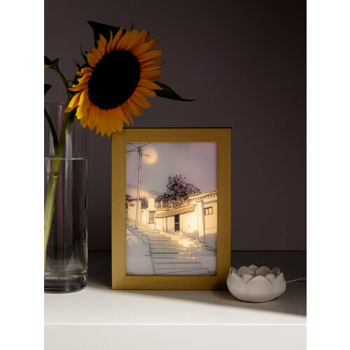 Картина с подсветкой городской пейзаж