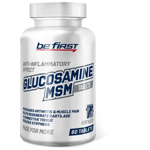 Препарат для укрепления связок и суставов Be First Glucosamine MSM, 60 шт.