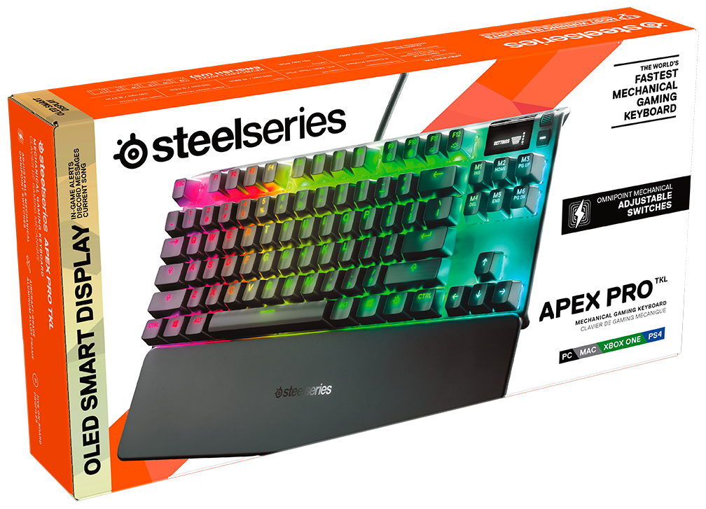 Игровая клавиатура SteelSeries Apex Pro TKL — купить по выгодной цене на  Яндекс Маркете