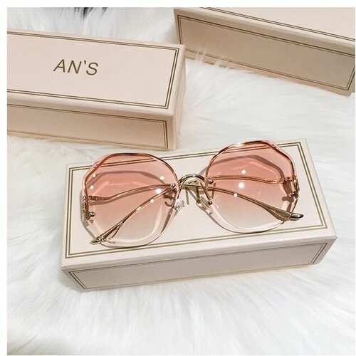 Солнцезащитные очки , розовый, золотой