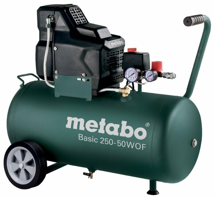 Компрессор безмасляный Metabo Basic 250-50 W OF, 50 л, 1.5 кВт