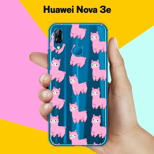 Силиконовый чехол Ламы на Huawei Nova 3e