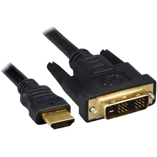 Кабель видео адаптер HDMI-DVI single link Cablexpert CC-HDMI-DVI-15 позолоченные разъемы, чёрный - 4.5 метра