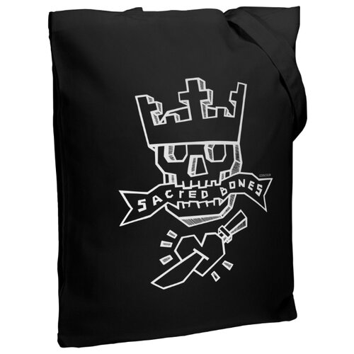 фото Сумка-шоппер sacred bones, черная coolcolor