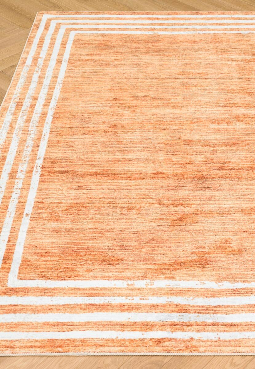 Ковер на пол 1,6 на 2,3 м в спальню, гостиную, оранжевый Bambu TD716-02 - фотография № 1