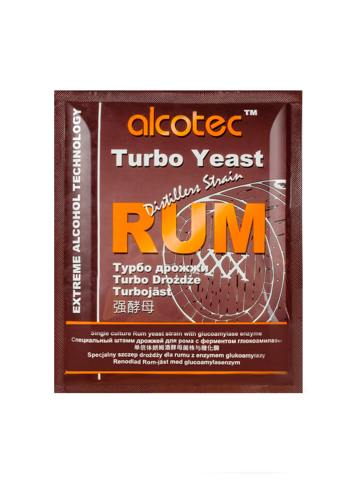 Дрожжи спиртовые Alcotec Rum Turbo, 1 шт. 73 гр.